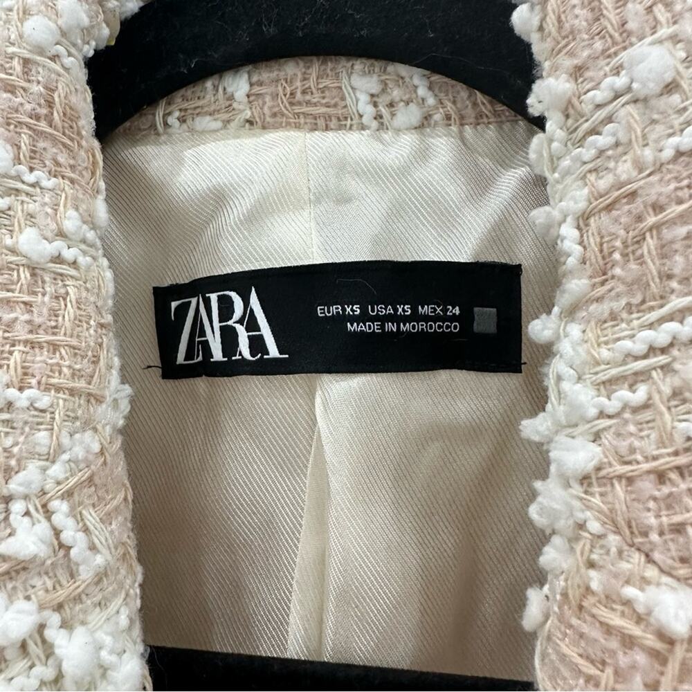 NWOT Zara Textured Tweed Light Pink Double Breasted Blazer. Blogger fave. - Picture 11 of 12